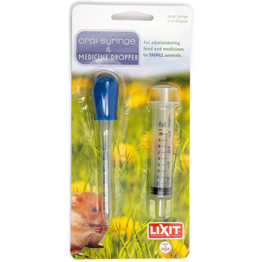 Lixit Oral Syringe And Medicine Dropper Kit For Hand Feeding Pets 3 Milliliters And 10 Milliliters