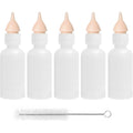 FEDIPUP Pack Of 5 Pet Feeding Bottle Reusable Nursing Bottles Kits With Silicone Nipple Replacement Original Feeding Bottle For Newborn Kittens Pup...