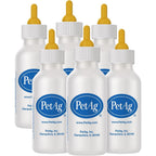 PetAg small animal nursing bottle front view showing the two ounce capacity and graduated markings