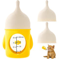 Siyyim Silicone Nursing Bottle For Kittens And Newborn Pets Anti Leak Soft Feeding Bottle With Measurement Markings 20 Milliliters