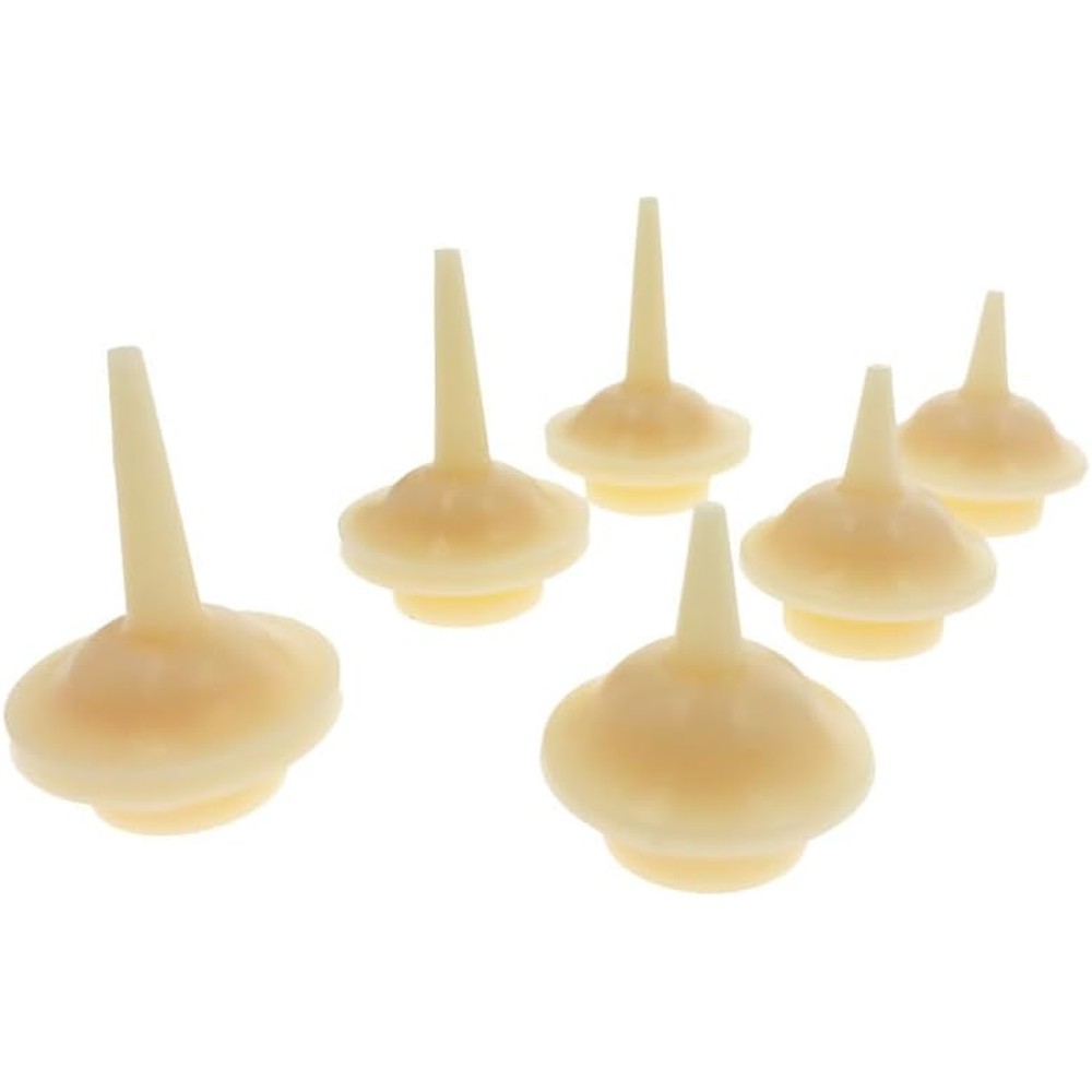 RPBA Shop Pet Feeding Nipple Soft Silicone Nursing Teats For Newborn Kittens And Puppies Six Count