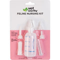 Vet Worthy 6-Piece Kitten Bottle Feeding Kit Includes 1 Graduated Cat Nursing Feeder 2 Ounce 5 Soft Nipples and 1 Cleaning Brush