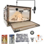 GIFANK Puppy Incubator With Heating Large Pet Brooder Nursery Kitten Care Unit With Nebulization Kit Fifty Five Liters
