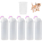 Xuandea 5 Pack Kitten Bottle For Nursing Puppy Milk Newborn Pet Feeding Kit With Silicone Nipples Pink Color