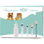 Doggiema Feeding Nipple And Syringes Kit For Newborn Kittens Puppies And Small Animals Includes Silicone Nipples And Multiple Capacity Syringes