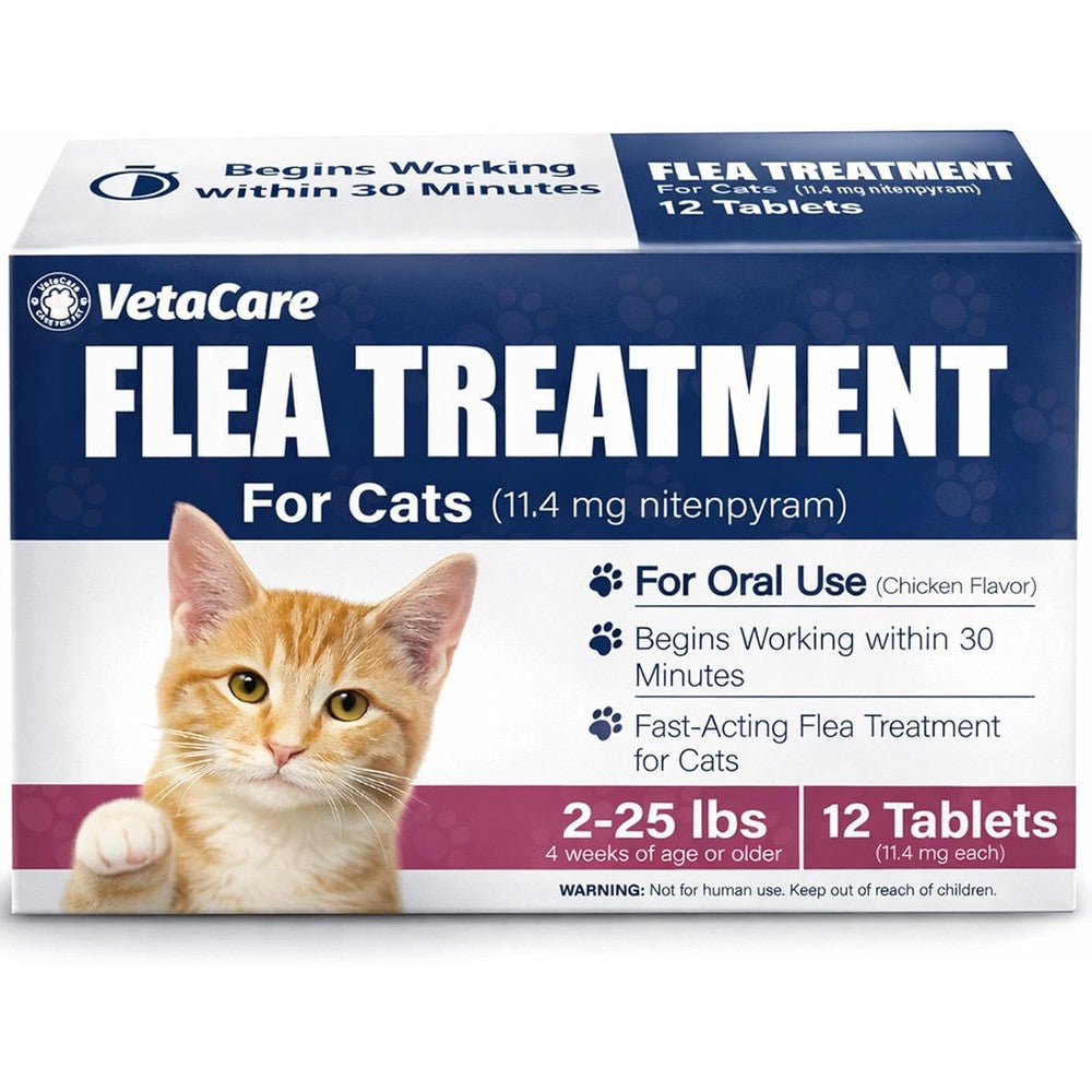 Capstar oral flea treatment for cats twelve doses front box view