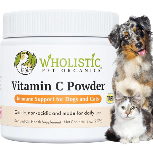 Wholistic Pet Organics Vitamin C Powder front view container for pet immune support
