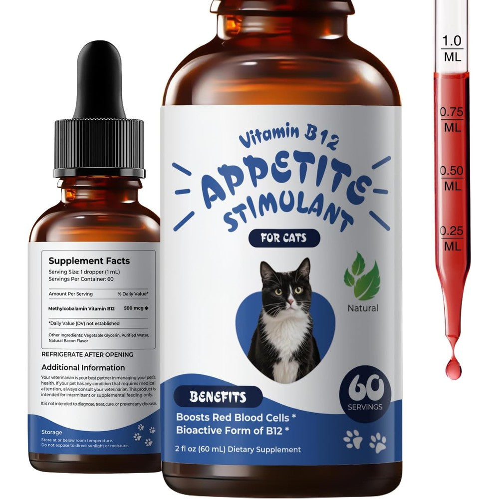 Womrich appetite stimulant for cats liquid vitamin B12 front view packaging bottle