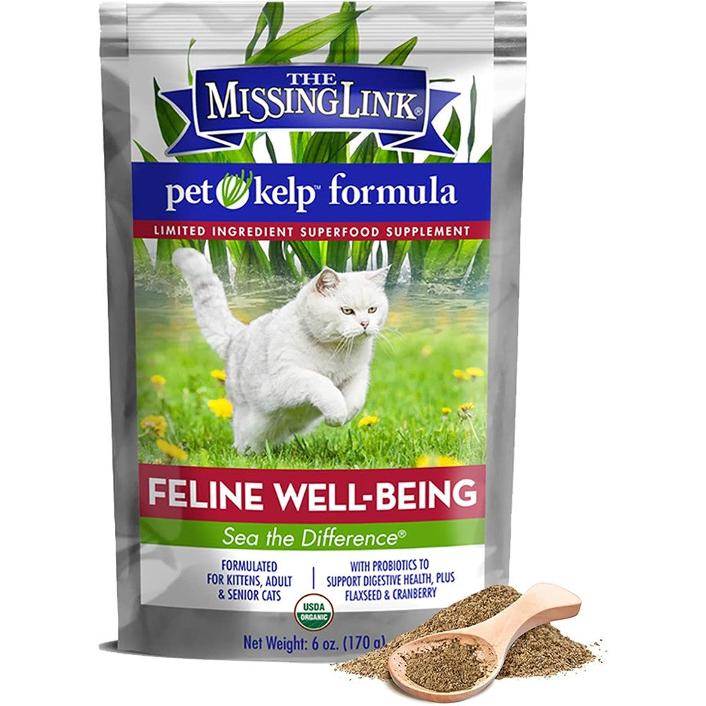 The Missing Link Pet Kelp Feline Well-Being Supplement front view container