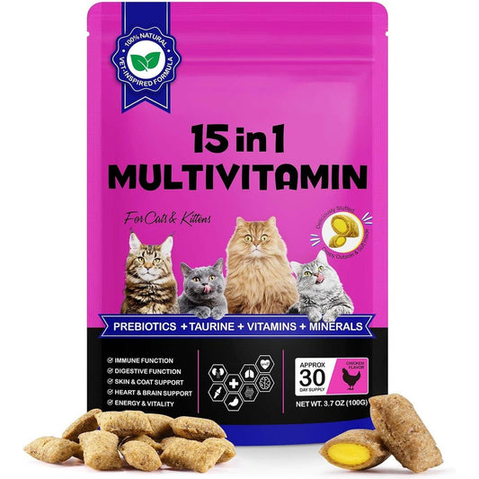 RSGRT Cat Multivitamin Chews front packaging view showing chicken flavor details.