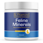 Rx Vitamins Feline Minerals powder supplement front view for cat heart and joint health