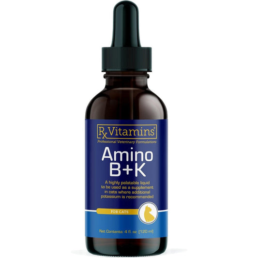 Rx Vitamins Amino B+K cat supplement 4 ounce front bottle view