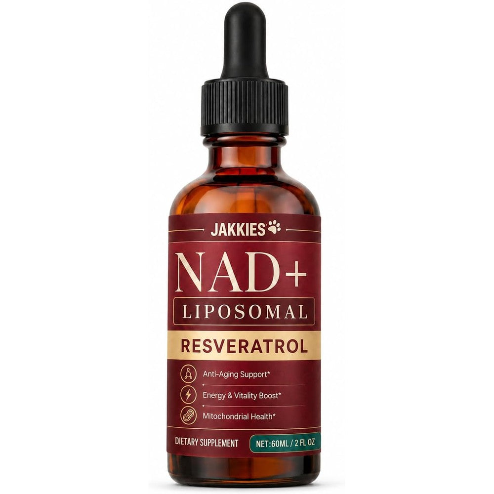 Jakkies NAD+ liquid drops for cats front view bottle showing premium feline immunity supplement