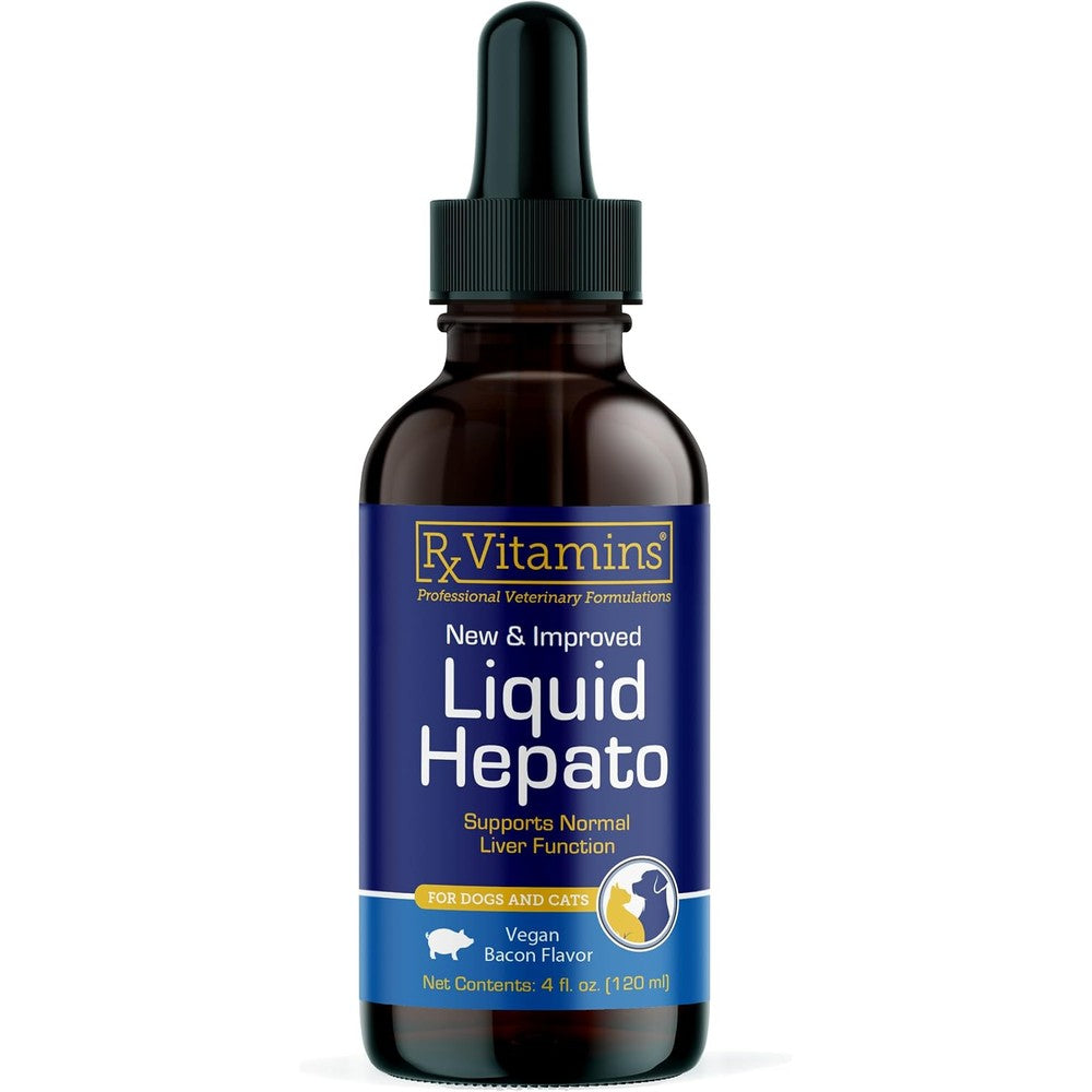 Rx Vitamins Liquid Hepato Support front packaging view for pet liver health