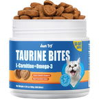 Just Try Cat Taurine Bites daily pet supplement front packaging view.