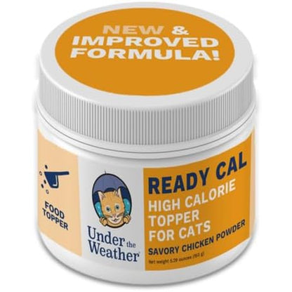 Under the Weather Ready Cal Powder for Cats front view high calorie weight gainer supplement.