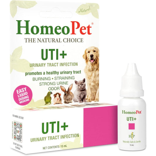 HomeoPet UTI+ Urinary Tract Supplement 15ml front view