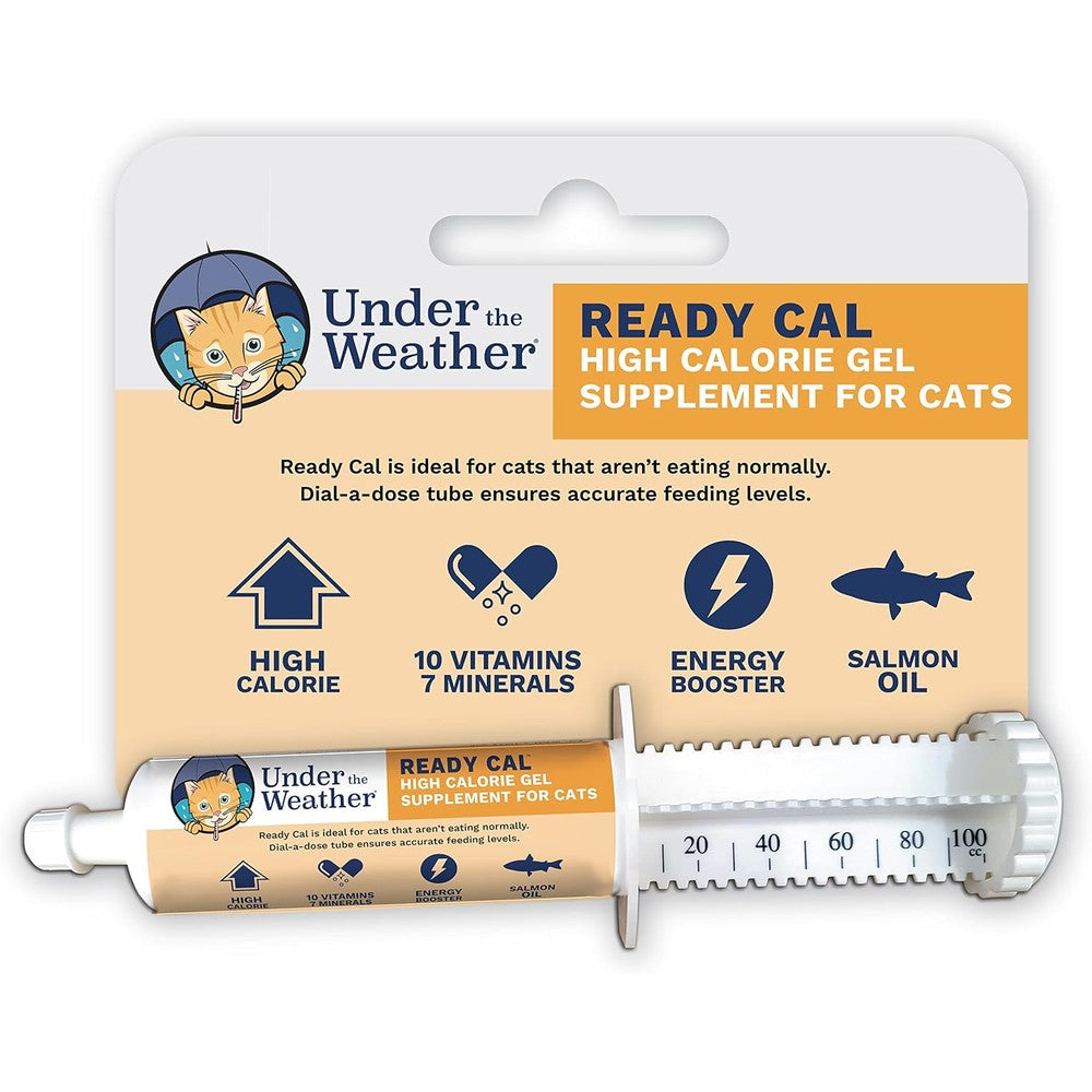 Under The Weather Ready Cal cat supplement front view tube packaging