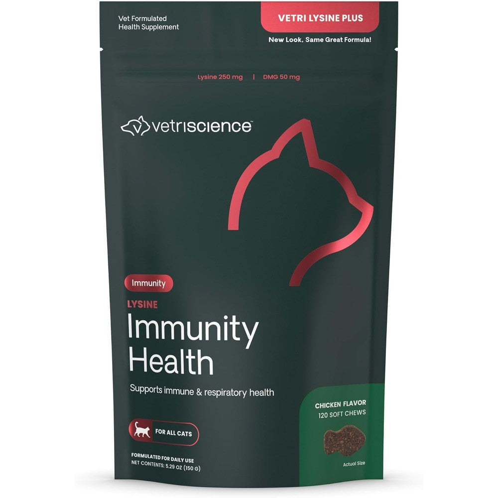VetriScience Lysine Immunity Health Chews front view packaging