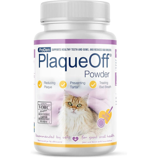 ProDen PlaqueOff Powder for Cats 40g front view packaging