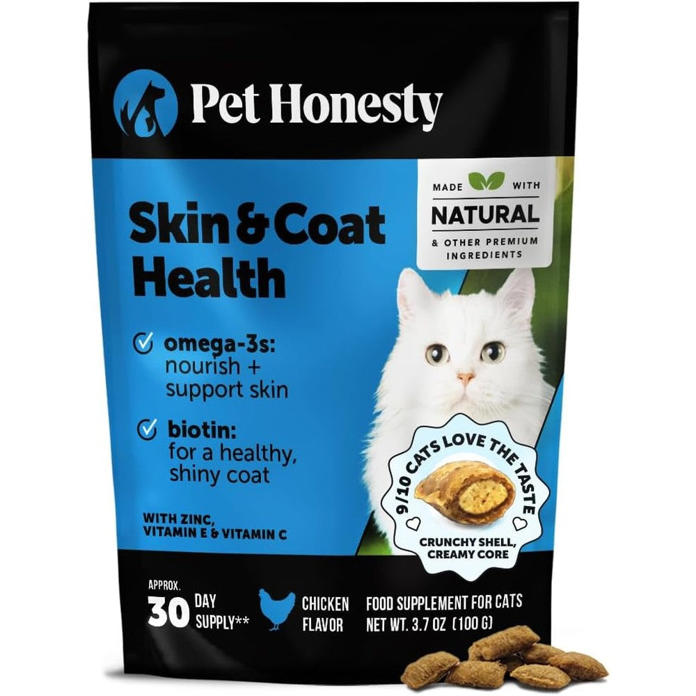 Pet Honesty Cat Skin and Coat Supplement front packaging view