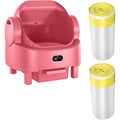 Luodier self-cleaning cat litter box liners 2 rolls yellow front view