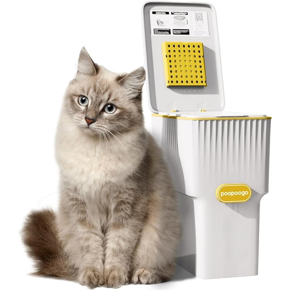 Ayvfirex cat litter trash can front view for odor control