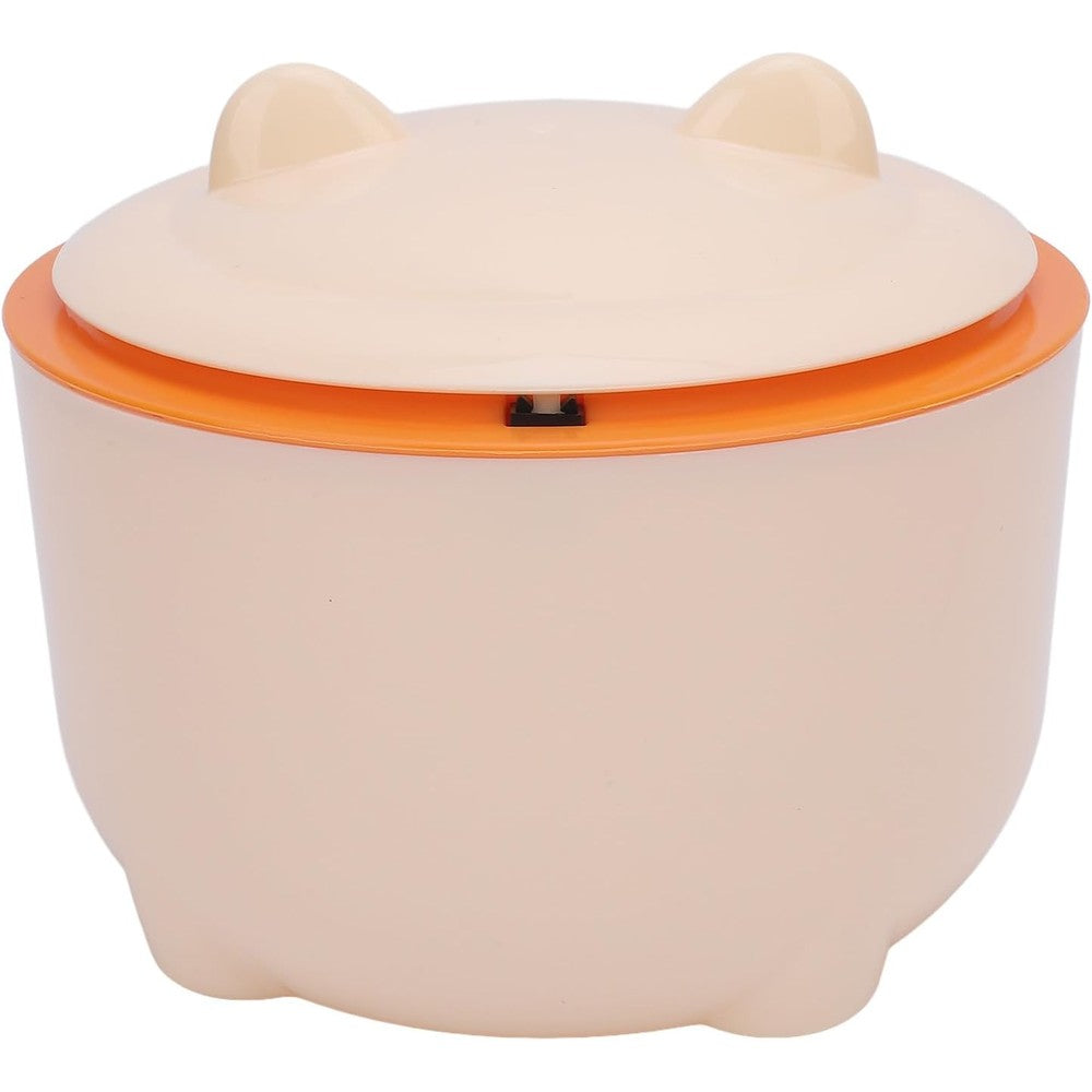 Dioche white cat litter trash can front view
