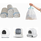 Deudsory 120 count eco friendly automatic cat litter bags front packaging view