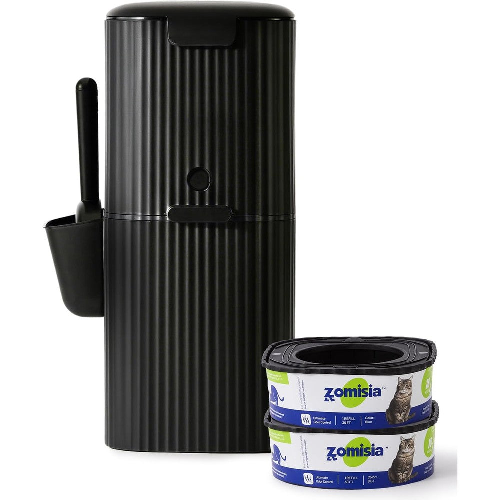 Zomisia cat litter disposal system front view for odor control