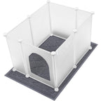 FanpBow large cat litter box cover enclosure front view.