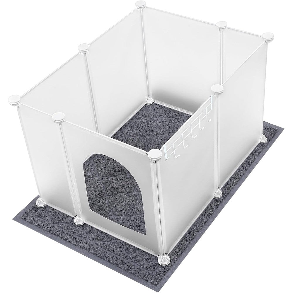 FanpBow large cat litter box cover enclosure front view.