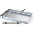 Cosparx stainless steel reusable litter tray front view