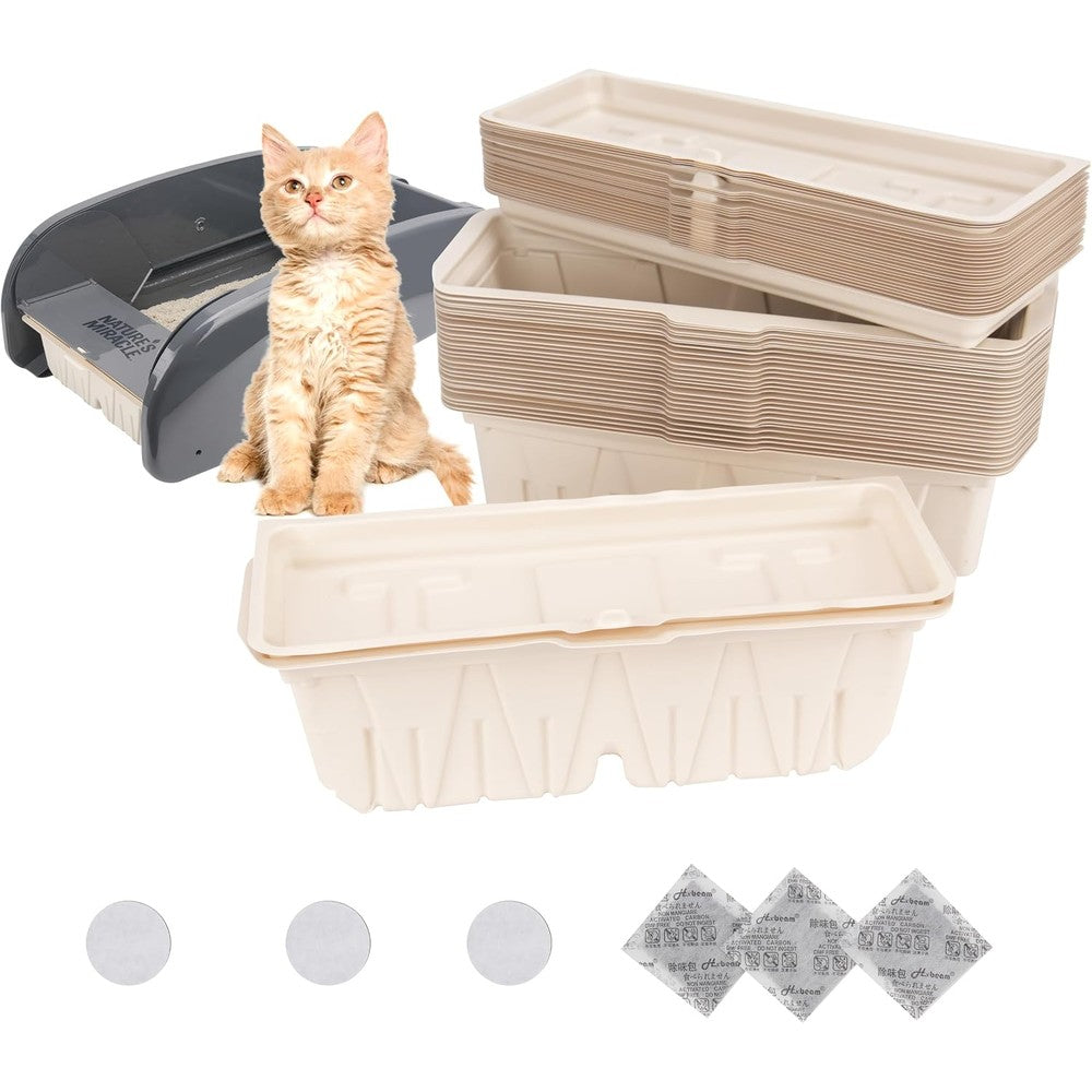 Viotiin 30 pack disposable litter box receptacles front view