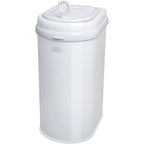 Ubbi Pet Waste Pail stainless steel front view