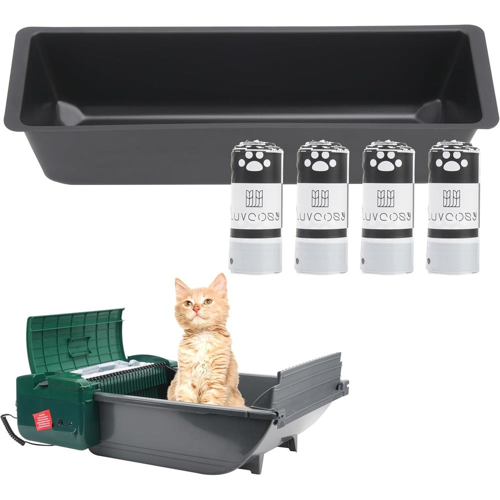 Luvcosy permanent waste receptacle front view with litter box