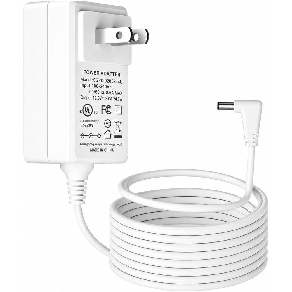 PowerHOOD 12V replacement power adapter for Neakasa M1 cat litter box with white barrel connector