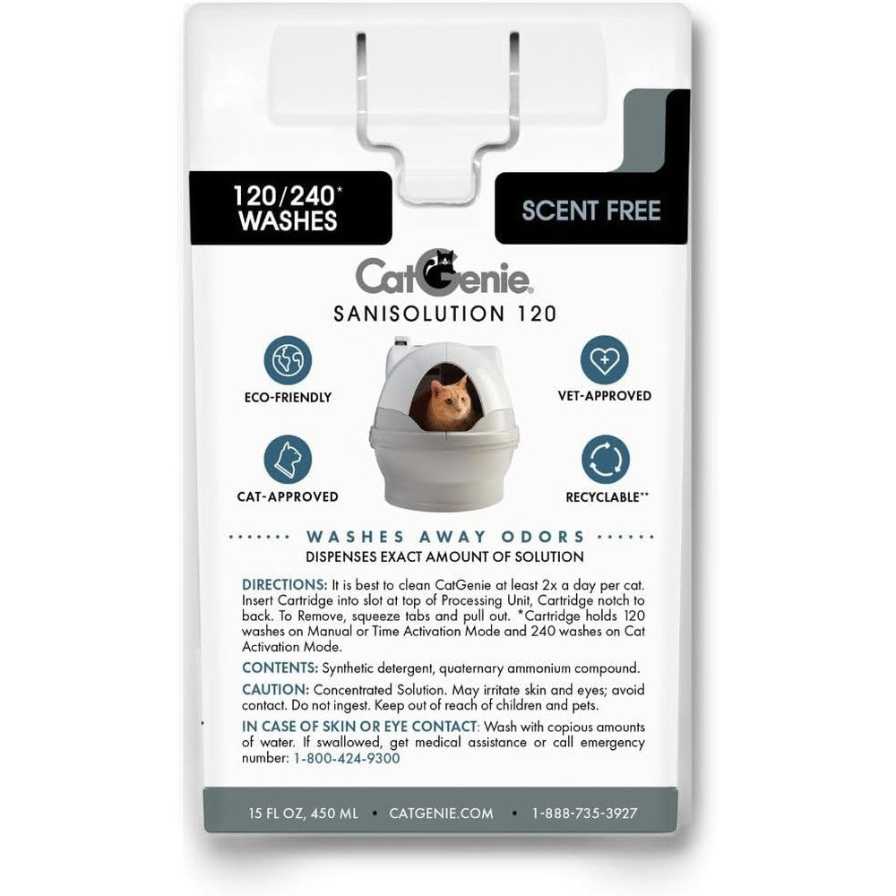 CatGenie 120 SaniSolution SmartCartridge Scent Free front view