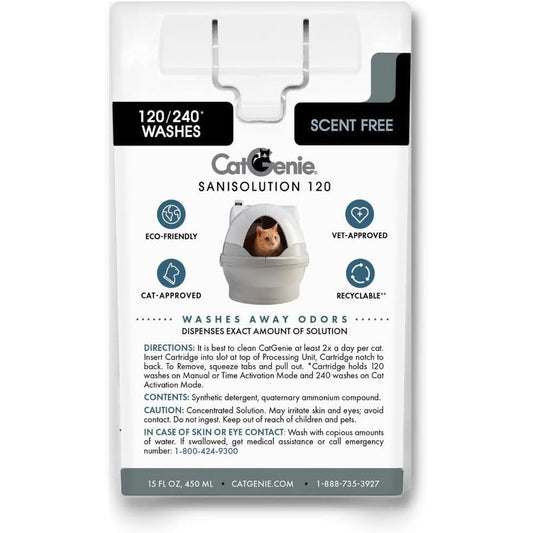 CatGenie 120 SaniSolution SmartCartridge Scent Free front view