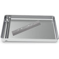 Cosparx stainless steel reusable litter tray front view for cat owners