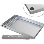 COSPARX stainless steel reusable litter tray front view