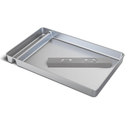 Cosparx stainless steel reusable cat litter tray front view