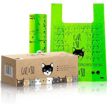GAS certified home compostable cat litter bags front view
