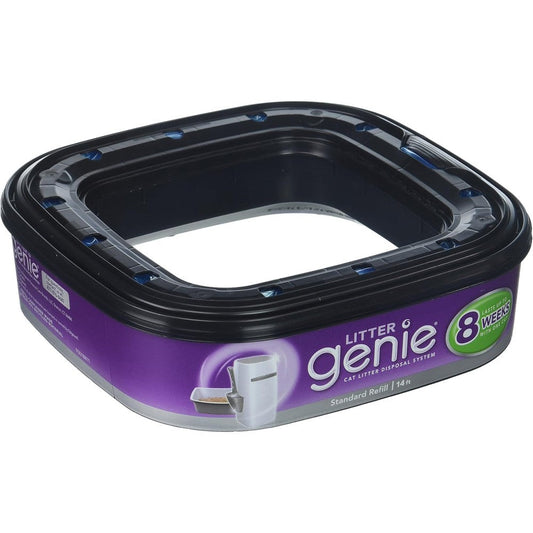 Litter Genie Litter Locker standard refill cartridge six pack front view premium cat litter odor disposal system
