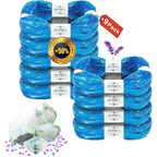 HUPIRCT 9-pack refill bags front view showing the blue high-capacity rolls for diaper pails.