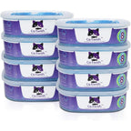 Creatwo cat litter refill bags 8 pack front view showing enhanced odor control cartridges.