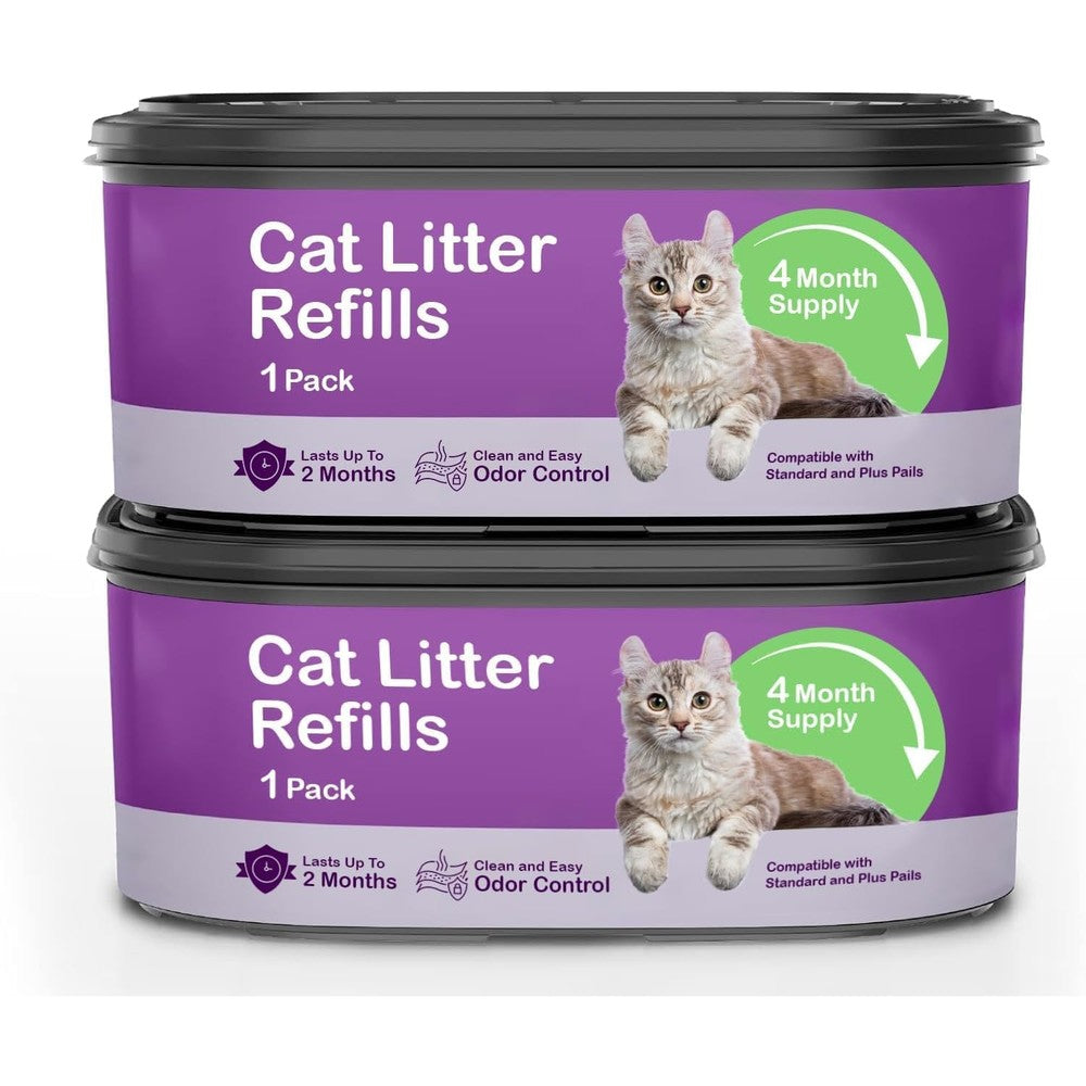 5-Star Cat Litter Pail Refill Bags Jumbo Two Count front view odor control cartridges