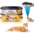 Reli. Cat Litter Refill Bags two pack front packaging view for premium pet waste management.