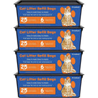 MonyRoost cat litter refill bags four pack front view displaying the packaging box.