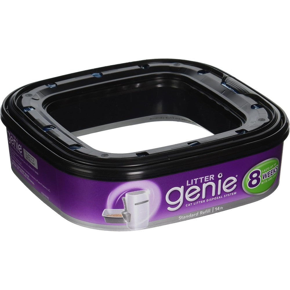 Litter Genie Refill Standard Six Pack front view authentic imported cat litter disposal cartridges